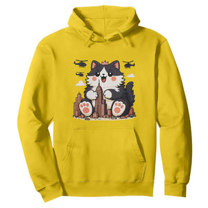 Funny Giant Cat Monster Invades City Hoodie Cat Lover Gift TS12 Daisy Print Your Wear