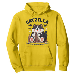 Cute Catzilla Hoodie The Ruler Of All Cute And Destructive Funny TS12 Daisy Print Your Wear