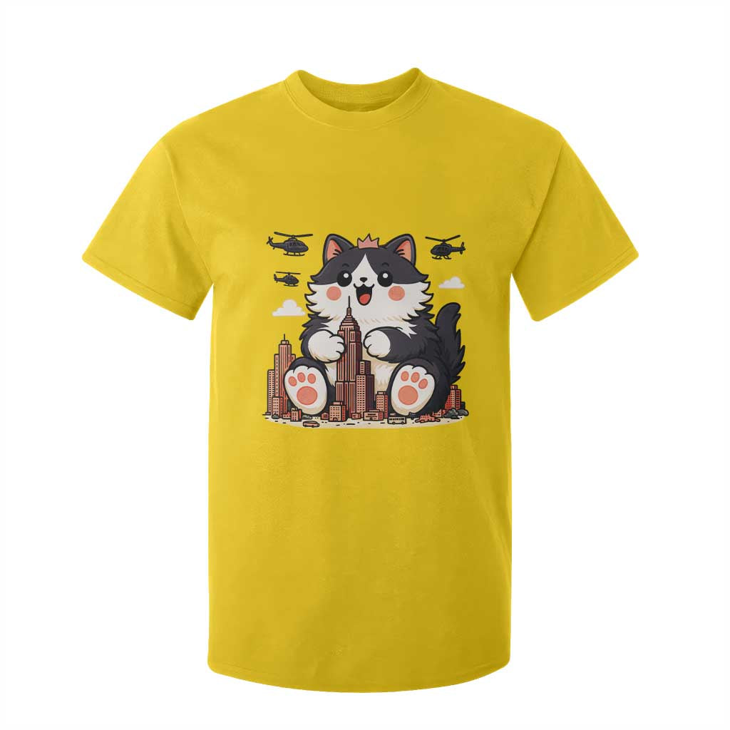 Funny Giant Cat Monster Invades City T Shirt For Kid Cat Lover Gift TS12 Daisy Print Your Wear