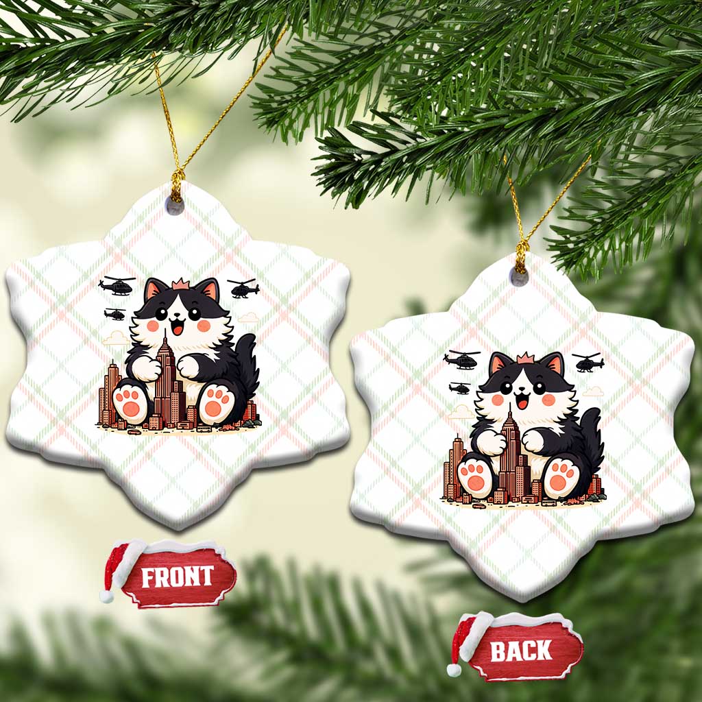 Funny Giant Cat Monster Invades City Ceramic Ornament Cat Lover Gift TS12 Print Your Wear