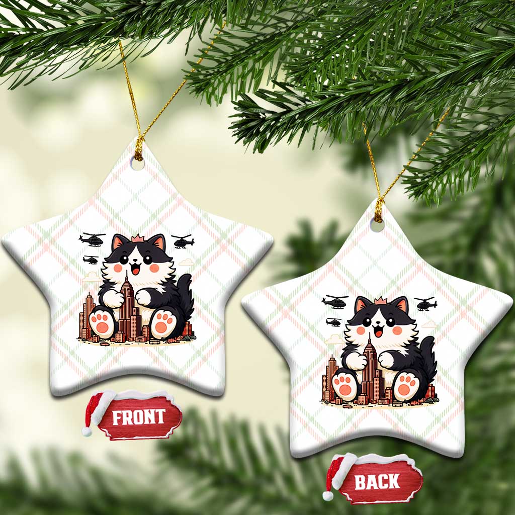 Funny Giant Cat Monster Invades City Ceramic Ornament Cat Lover Gift TS12 Print Your Wear