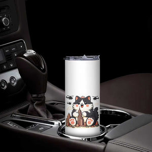 Funny Giant Cat Monster Invades City Skinny Tumbler Cat Lover Gift TS12 Print Your Wear