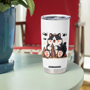 Funny Giant Cat Monster Invades City Tumbler Cup Cat Lover Gift TS12 Print Your Wear
