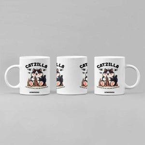 Cute Catzilla Coffee Mug The Ruler Of All Cute And Destructive Funny TS12 Print Your Wear