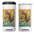 Catzilla 4 in 1 Can Cooler Tumbler Kawaii Cat Monster Japanese Sun Wave Art TS12 One Size: 16 oz White Print Your Wear