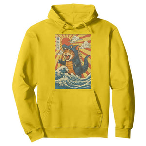 Catzilla Hoodie Kawaii Cat Monster Japanese Sun Wave Art TS12 Daisy Print Your Wear