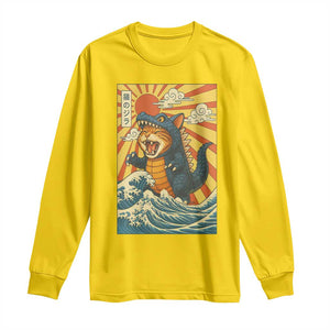 Kawaii Cat Monster Japanese Sun Wave Art Long Sleeve Shirt TS12 Daisy Print Your Wear
