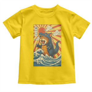 Catzilla Toddler T Shirt Kawaii Cat Monster Japanese Sun Wave Art TS12 Daisy Print Your Wear