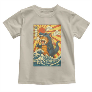 Catzilla Toddler T Shirt Kawaii Cat Monster Japanese Sun Wave Art TS12 Sand Print Your Wear