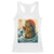 Catzilla Racerback Tank Top Cute Cat Eating Ramen Japanese Sun Wave Art TS12 White Print Your Wear
