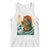 Catzilla Tank Top Cute Cat Eating Ramen Japanese Sun Wave Art TS12 White Print Your Wear