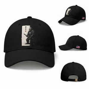 Samurai Bigfoot Baseball Cap Japanese Vintage Graphic Sumie Warrior Art TS12 Baseball Cap Universal Fit Black Print Your Wear