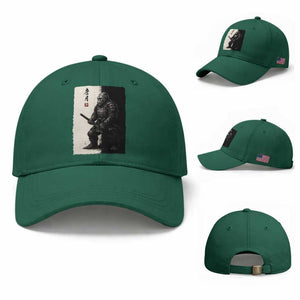 Samurai Bigfoot Baseball Cap Japanese Vintage Graphic Sumie Warrior Art TS12 Baseball Cap Universal Fit Irish Green Print Your Wear