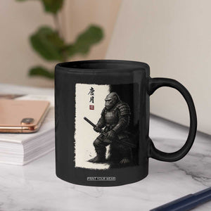 Samurai Bigfoot Coffee Mug Japanese Vintage Graphic Sumie Warrior Art TS12 Print Your Wear