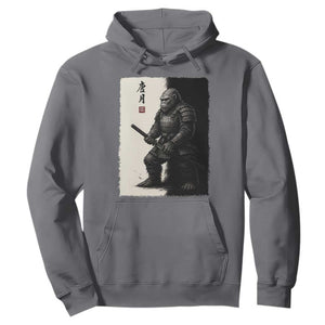 Samurai Bigfoot Hoodie Japanese Vintage Graphic Sumie Warrior Art TS12 Charcoal Print Your Wear