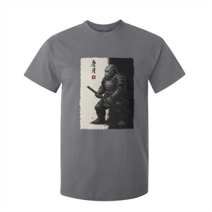 Samurai Bigfoot T Shirt For Kid Japanese Vintage Graphic Sumie Warrior Art TS12 Charcoal Print Your Wear