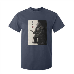 Samurai Bigfoot T Shirt For Kid Japanese Vintage Graphic Sumie Warrior Art TS12 Navy Print Your Wear