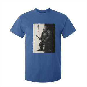 Samurai Bigfoot T Shirt For Kid Japanese Vintage Graphic Sumie Warrior Art TS12 Royal Blue Print Your Wear