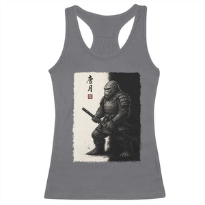 Samurai Bigfoot Racerback Tank Top Japanese Vintage Graphic Sumie Warrior Art TS12 Charcoal Print Your Wear