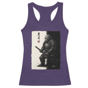Samurai Bigfoot Racerback Tank Top Japanese Vintage Graphic Sumie Warrior Art TS12 Purple Print Your Wear
