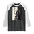 Samurai Bigfoot Raglan Shirt Japanese Vintage Graphic Sumie Warrior Art TS12 Black White Print Your Wear