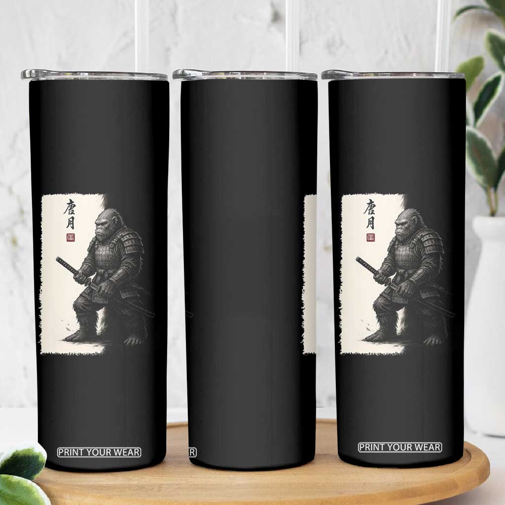 Samurai Bigfoot Skinny Tumbler Japanese Vintage Graphic Sumie Warrior Art TS12 Print Your Wear