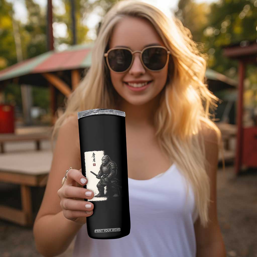 Samurai Bigfoot Skinny Tumbler Japanese Vintage Graphic Sumie Warrior Art TS12 Print Your Wear