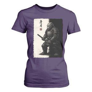 Samurai Bigfoot T Shirt For Women Japanese Vintage Graphic Sumie Warrior Art TS12 Purple Print Your Wear