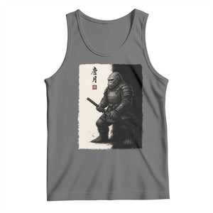 Samurai Bigfoot Tank Top Japanese Vintage Graphic Sumie Warrior Art TS12 Black Heather Print Your Wear