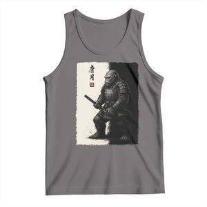 Samurai Bigfoot Tank Top Japanese Vintage Graphic Sumie Warrior Art TS12 Deep Heather Print Your Wear