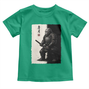 Samurai Bigfoot Toddler T Shirt Japanese Vintage Graphic Sumie Warrior Art TS12 Irish Green Print Your Wear