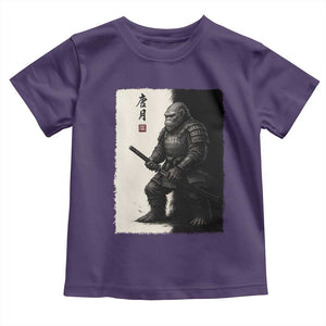 Samurai Bigfoot Toddler T Shirt Japanese Vintage Graphic Sumie Warrior Art TS12 Purple Print Your Wear