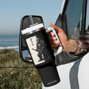 Samurai Bigfoot Tumbler With Handle Japanese Vintage Graphic Sumie Warrior Art TS12 Print Your Wear