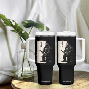 Samurai Bigfoot Tumbler With Handle Japanese Vintage Graphic Sumie Warrior Art TS12 Print Your Wear