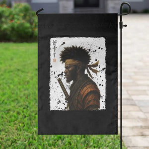 Afro American Samurai Garden Flag Japanese Vintage Graphic Sumie Katana TS12 Print Your Wear