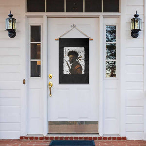 Afro American Samurai Garden Flag Japanese Vintage Graphic Sumie Katana TS12 Print Your Wear