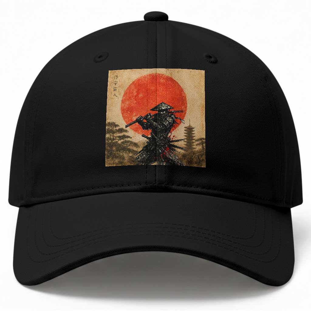 Japanese Samurai Baseball Cap Warrior With Katana Vintage Ukiyoe Style TS12 Print Your Wear