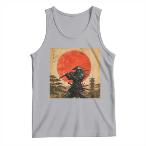 Japanese Samurai Tank Top Warrior With Katana Vintage Ukiyoe Style TS12 Athletic Heather Print Your Wear