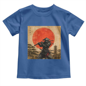 Japanese Samurai Toddler T Shirt Warrior With Katana Vintage Ukiyoe Style TS12 Royal Blue Print Your Wear