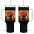 Japanese Samurai Tumbler With Handle Warrior With Katana Vintage Ukiyoe Style TS12 One Size: 40 oz Black Print Your Wear