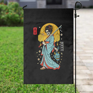 Horror Samurai Geisha Skull Garden Flag Japanese Kimono And Katana TS12 Print Your Wear