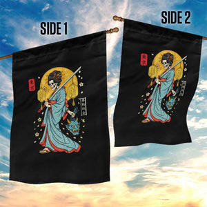Horror Samurai Geisha Skull Garden Flag Japanese Kimono And Katana TS12 Print Your Wear