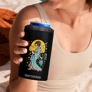 Horror Samurai Geisha Skull 4 in 1 Can Cooler Tumbler Japanese Kimono And Katana TS12 Print Your Wear