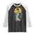 Horror Samurai Geisha Skull Raglan Shirt Japanese Kimono And Katana TS12 Black White Print Your Wear
