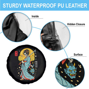 Horror Samurai Geisha Skull Spare Tire Cover Japanese Kimono And Katana TS12 Print Your Wear