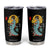 Horror Samurai Geisha Skull Tumbler Cup Japanese Kimono And Katana TS12 Black Print Your Wear