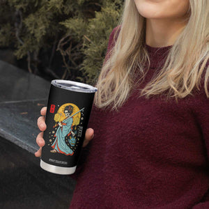 Horror Samurai Geisha Skull Tumbler Cup Japanese Kimono And Katana TS12 Print Your Wear