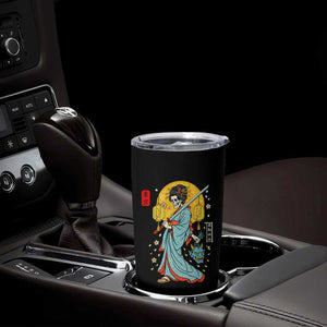 Horror Samurai Geisha Skull Tumbler Cup Japanese Kimono And Katana TS12 Print Your Wear