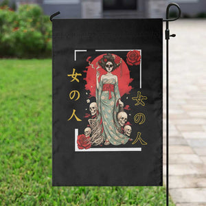 Gothic Japanese Geisha Skeleton Garden Flag Wearing Kimono TS12 Print Your Wear