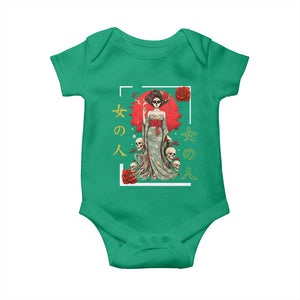 Gothic Japanese Geisha Skeleton Baby Onesie Wearing Kimono TS12 Irish Green Print Your Wear